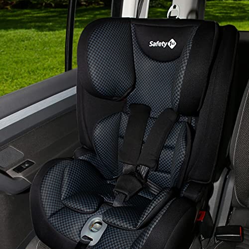 Safety 1st Ever Fix Silla Coche Bebé Grupo 1 2 3 ISOFIX para Niños 9 meses - 12 años (9-36 kg), Protección Lateral Segura, Cojín Reductor Confortable, Pixel Grey (gris)