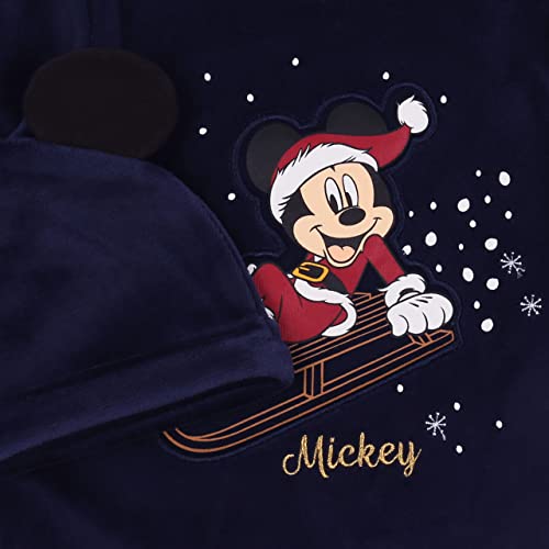 sarcia.eu Mono de Navidad Azul Marino + Gorro de Mickey Mouse Disney, Certificado Oeko-Tex 9-12 Meses