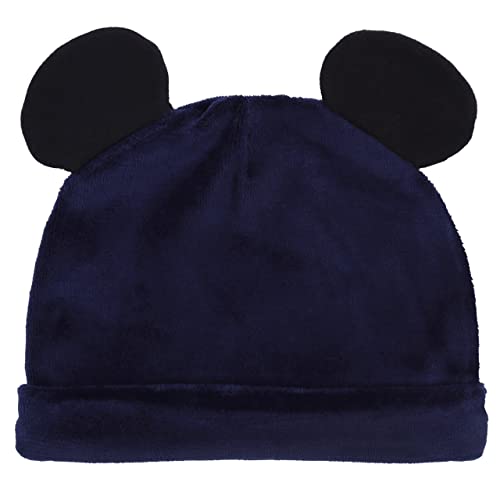 sarcia.eu Mono de Navidad Azul Marino + Gorro de Mickey Mouse Disney, Certificado Oeko-Tex 9-12 Meses