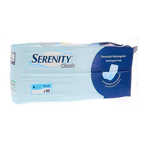 Serenity Classic - Rectangular con barrera pañales, 30 pañales