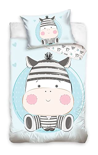 Sibiles - Funda Nórdica Edredón para Cuna 100% Algodón Natural Zebra Baby202001M