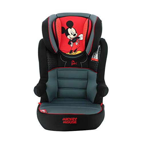 Silla de coche para Bebe isofix IMAX grupo 1/2/3 (9-36kg) con proteccion lateral y el reposacabezas ajustable - made in France - Mickey