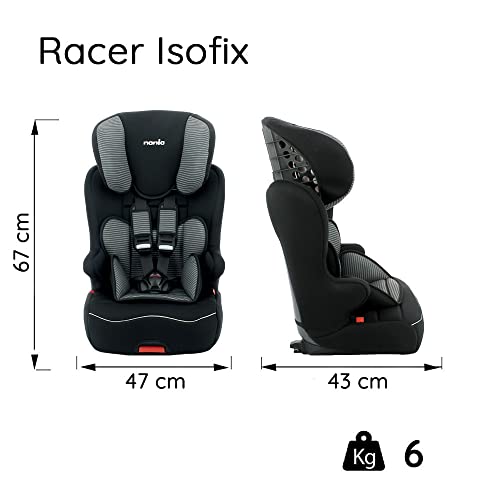 Silla de coche para Bebe isofix RACER grupo 1/2/3 (9-36kg) - con proteccion lateral -Disney First Cars