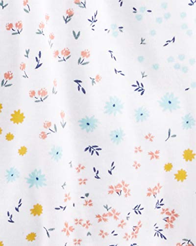 Simple Joys by Carter's Baby Girls paquete de 3 pelele de ajuste ,Dino/Floral/Snail ,6-9 Meses