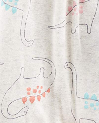 Simple Joys by Carter's Baby Girls paquete de 3 pelele de ajuste ,Dino/Floral/Snail ,6-9 Meses