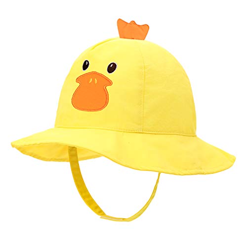 Sombrero para bebé con protección UV UPF 50+ de secado rápido, gorra con visera con protección UV Pato 0-12 meses