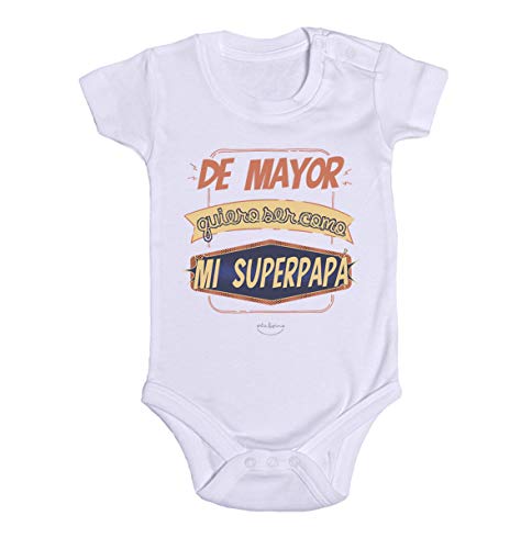 srta borns Body bebé De mayor quiero ser como mi superpapá