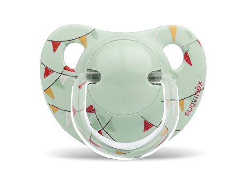 Suavinex - Chupete Tetina Anatómica Silicona. Chupete 0-6 Meses. 0% BPA, Diseño Le Cirque Color Verde