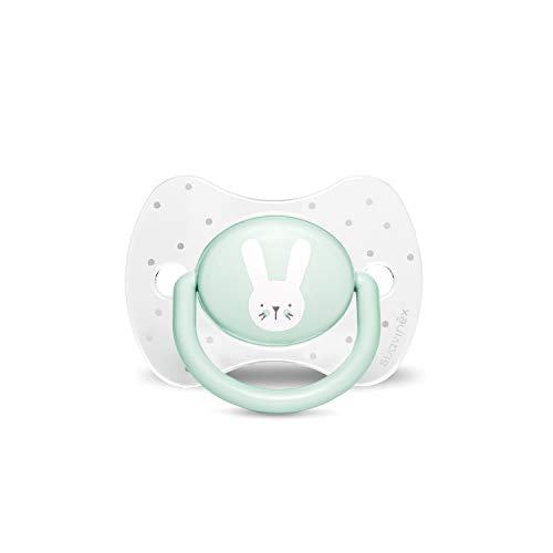 SUAVINEX Hygge Baby: Rabbit 306592 Chupete para Bebés con Tetina Fisiológica, 0-6 Meses, Verde