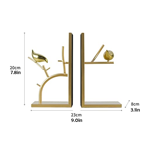 Sujetalibros Bookends New Chinese Style Forjado Hierro Metal Libro Soporte Adornos Estudio Inicio Decoraciones Magpie Bird Book Confely On Home Office Suplementos escolares Sujetalibros para Estantes