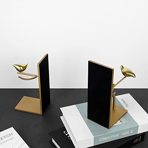 Sujetalibros Bookends New Chinese Style Forjado Hierro Metal Libro Soporte Adornos Estudio Inicio Decoraciones Magpie Bird Book Confely On Home Office Suplementos escolares Sujetalibros para Estantes