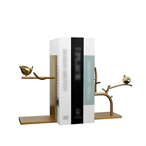 Sujetalibros Bookends New Chinese Style Forjado Hierro Metal Libro Soporte Adornos Estudio Inicio Decoraciones Magpie Bird Book Confely On Home Office Suplementos escolares Sujetalibros para Estantes