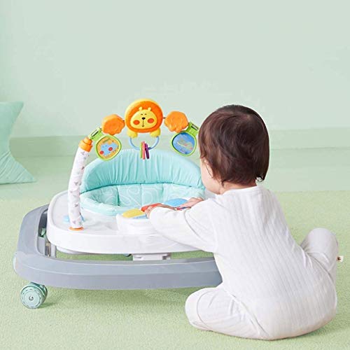 SZNWJ ygqtbc Caminante del bebé -Multifunctional Andador Selva Tropical con Universal Ruedas y Easy Clean Bandeja Anti vuelco Plegable del niño Walker