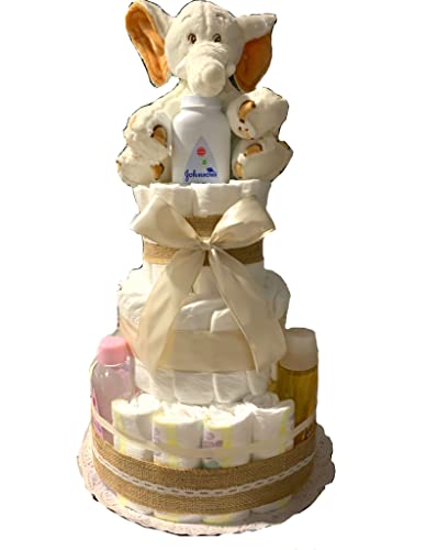 Tarta De Pañales DODOT con Productos Johnson's Baby 3 Pisos UNISEX - Regalo Original Para Recién Nacido