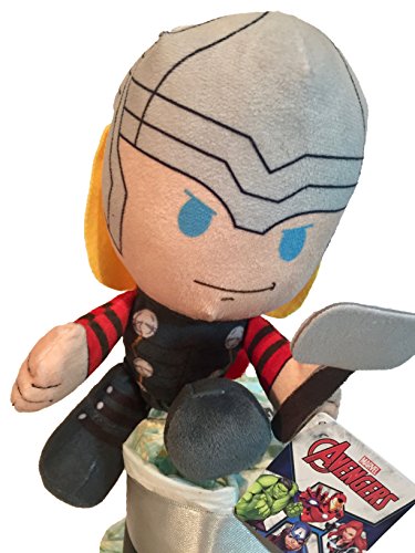 Tarta de pañales DODOT The Avengers Thor (Talla 2 (3-6 kg)) by MomentosGourmet Añade tu dedicatoria personalizada. Regalo para bebé muy práctico. Cesta Canastilla recién nacido. Diaper Cake