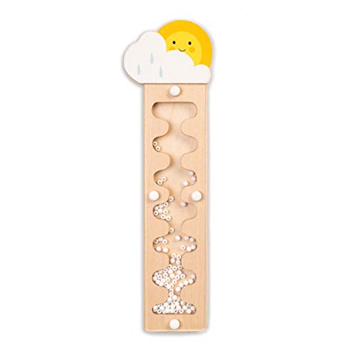 Tender Leaf Toys Rainmaker - Juguete de madera con bolas ruidosas para imitar la lluvia