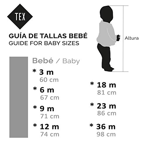 TEX - Vestido Estampado con Braguita para Bebé Niña, Blanco Neutro, 36 Meses