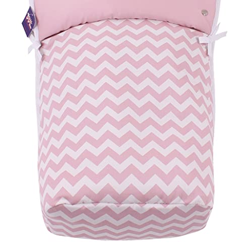 Tititnins® - Saco Silla Verano/Entretiempo Uppababy Vista/Cruz 2015 - V2 (2022) INDI RS. Sarga Rosa (**Convertible en Colchoneta)