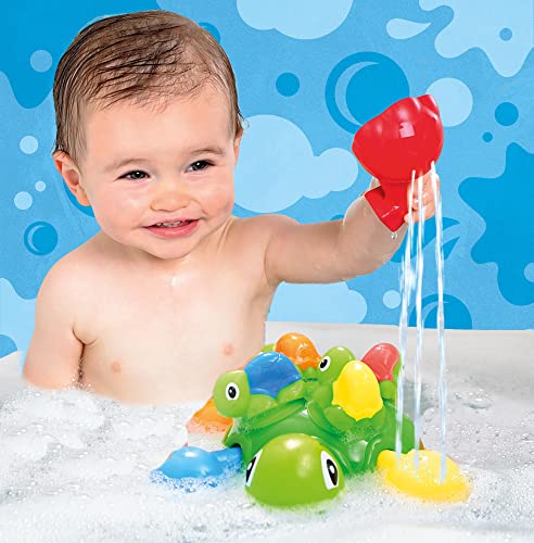 Toomies de Bizak, Tortuga Multiactividades Baño, Juguete de Baño, Tortuguitas Echan Chorro de Agua, Incluye 1 Mamá Tortuga y 4 Tortugas Bebé