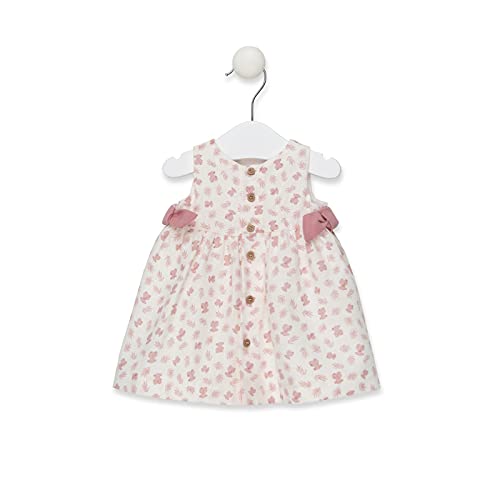 TOUS BABY - Vestido sin Mangas de Corte evasé para Niña. Estampado Pink Ositos. Color Coral (12 Meses)