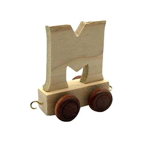 Tren de letras de madera, tren de letras, locomotor, vagón, A-Z, H cada uno aprox. 5,5 cm, nombre personalizado. M