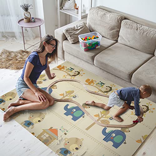 Trendcool Alfombra Bebe Acolchada. Suelo Goma Eva 1,8x2m y 1,5x2m. Alfombra Bebe. Colchoneta Bebe Suelo. Manta Juegos Bebe. (Small 1,5 m)