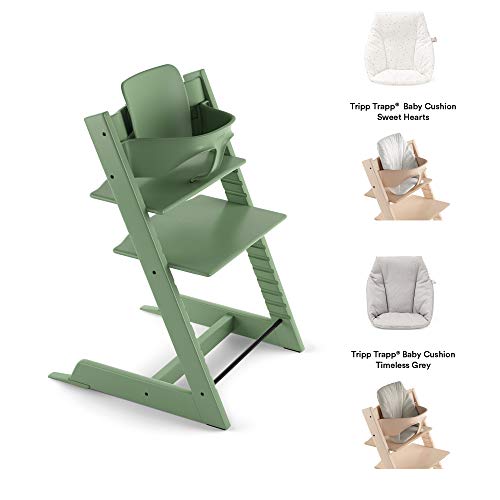 TRIPP TRAPP® Baby Set para niños a partir de los 6 meses │ Accesorio de bebé para la silla evolutiva de STOKKE® │ Respaldo ergonómico │ Color: Moos Green