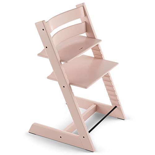 TRIPP TRAPP® Silla evolutiva de madera | Silla de altura regulable perfecta para bebés, niños y adultos | Tipo de madera: Beech | Colour: Serene Pink