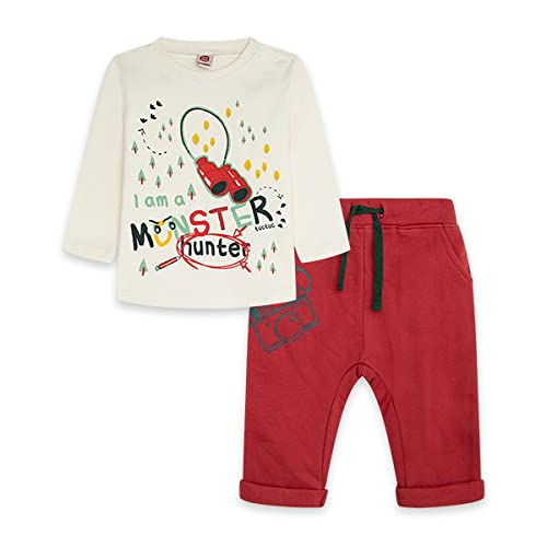 Tuc Tuc Camiseta Punto Y PANTALÓN Felpa Jogging NIÑO Rojo Highlands FW21, 18M Bebé-Niños