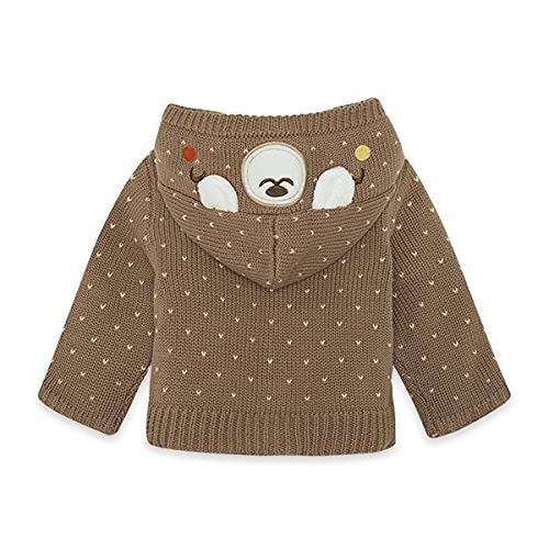 Tuc Tuc Chaqueta Tricot con Capucha NIÑO MARRÓN Brownie Bears FW21, 0-1M para Bebés