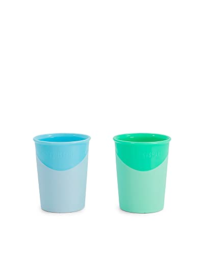 Twistshake Copa, color azul pastel, verde 6+ meses/170 ml, 2 piezas