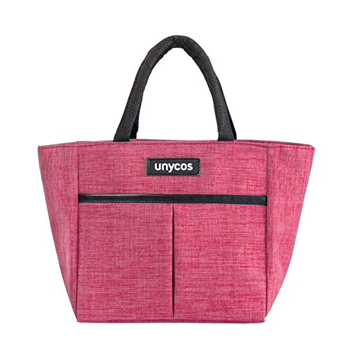 unycos - Bolsa Térmica Porta Alimentos - Bolsa Térmica para Comida - Bolsa de Almuerzo Térmica Impermeable - Polifuncional | Ligera - Portátil - Isotérmica (#01 Rosa)