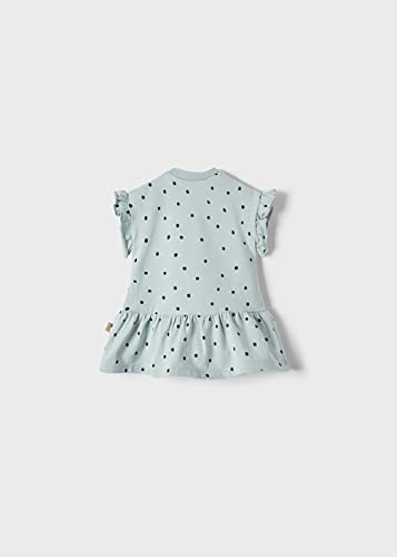 Vestido Bebe Niña – Manga Corta – Vestido Bebe niña Verano - Ropa de Regalo para Bebe Niña – Vestido Punto - Ropa Bebe Niña de 3 Meses a 18meses (3 Meses, Mint)