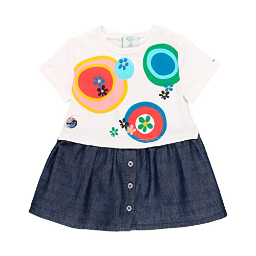 Vestido Niña Verano - Vestido Manga Corta – Bebe Niña- 100% algodón- Ropa de Vestir para Bebe Niña - Ropa de Regalo – para niñas de 12 Meses a 4 años