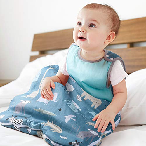 Viedouce 2.5 TOG Saco de Dormir para Bebé,Saco de Dormir de Algodón Bio para Bebés,Súper Suave,Longitud 80cm para Niño Niña(3-18 Meses)