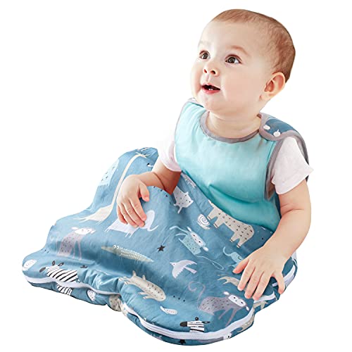 Viedouce 2.5 TOG Saco de Dormir para Bebé,Saco de Dormir de Algodón Bio para Bebés,Súper Suave,Longitud 80cm para Niño Niña(3-18 Meses)