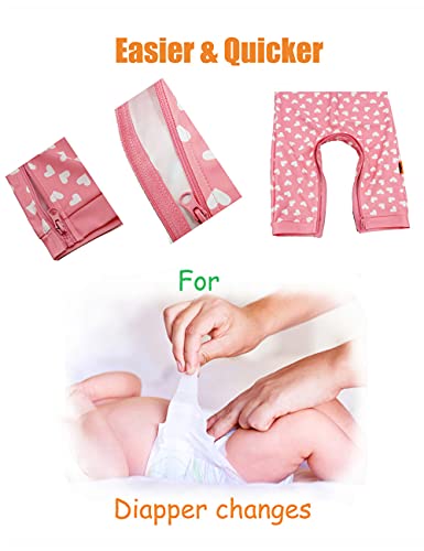 weVSwe Traje De Baño para Bebés Y Niñas Protección Solar para Niños Pequeños Rash Guard Una Pieza Cremallera En La Entrepierna con Forma De Corazón Rosa para Cambiar Fácilmente Los Pañales 0-6 Meses