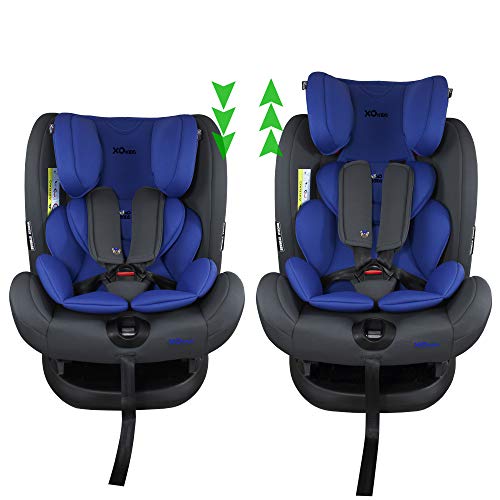 XOMAX S66 Silla de coche con Isofix I inclinable I Grupo 0+/1/2/3 I evolutiva 0-36 kg, 0-12 años I Funda extraíble y lavable I ECE R44/04