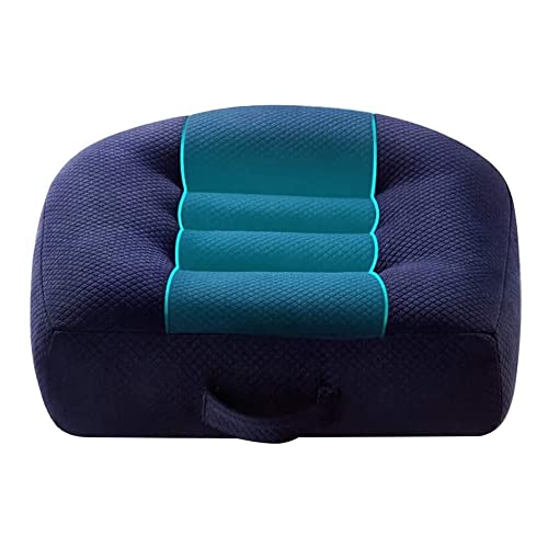 YGXR Asiento Elevador de Coche para Adultos, cojín de Asiento de Coche de Malla Transpirable 3D portátil para Conductor Pasajero niño, Cojines de Asiento de Altura Antideslizante (Blue 38x36x9cm)