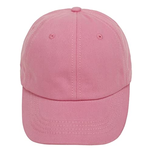 Yixda Gorra de béisbol para bebé, niño, niña, ajustable, protección UV, gorra de béisbol, rosa oscuro, S