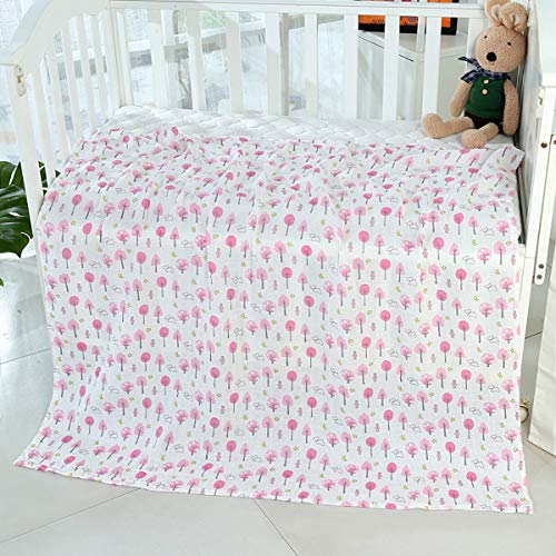 Ymwave Muselina Manta Bebé Bambú Algodón Swaddle Mantas 110 x 120 cm Adecuado para Niña o Niño