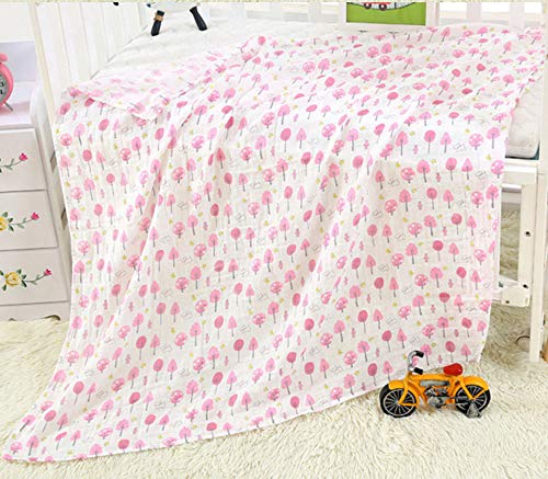 Ymwave Muselina Manta Bebé Bambú Algodón Swaddle Mantas 110 x 120 cm Adecuado para Niña o Niño