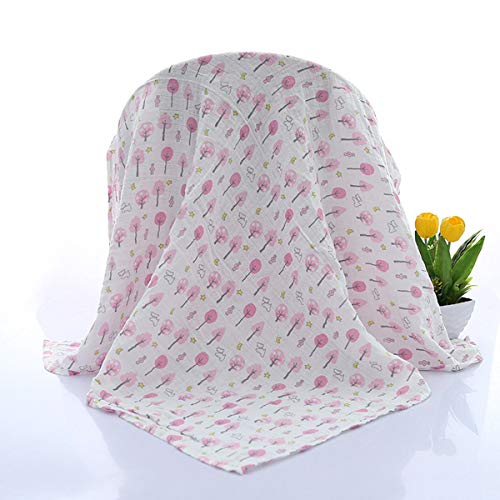 Ymwave Muselina Manta Bebé Bambú Algodón Swaddle Mantas 110 x 120 cm Adecuado para Niña o Niño