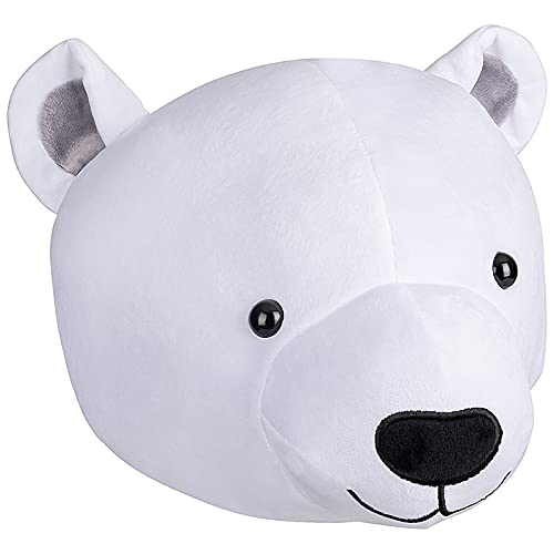 your castle Oso Polar de Peluche para abrazar - decoración de Pared de Cabeza de Animal para la habitación de los niños