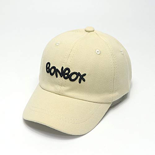 YWLINK Bebé NiñO NiñA Sombrero Letra Suave De AlgodóN Sombrero De Sol Aleros Gorra De BéIsbol Sombrero Boina SeccióN Delgada Visera Viajes Al Aire Libre Protector Solar Gorra (Beige, 1-4 años Bebe)