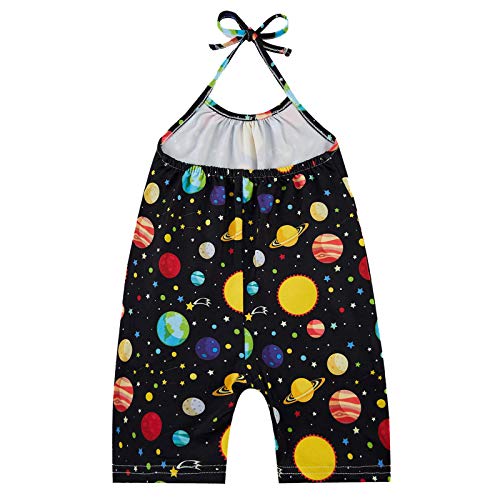 YWLINK Mono De Bebe Body De Verano con Estampado De Cordones, Verano Mezcla De AlgodóN NiñAs Sin Mangas Color SóLido Doblar Camisola Mono Lindo Ocio Y Confort Ropa De Bebe Fiesta CumpleañOs Regalo