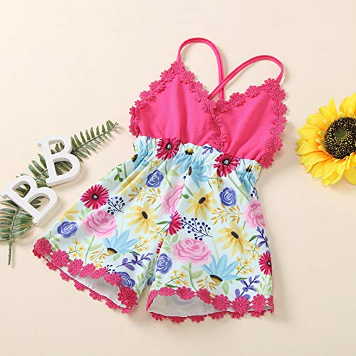 YWLINK Mono De Bebe,ReciéN Nacido Verano Mezcla De AlgodóN Mono Halter Estampado Sin Mangas para NiñAs Camisola Mono Lindo Ocio Y Confort Ropa De Bebe Fiesta CumpleañOs Regalo