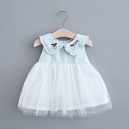 YWLINK Vestido A Juego De Color Para NiñAs Estampado De AlgodóN De Manga Corta Vestido Falso De Dos Piezas Para NiñOs Vestido De Princesa A Rayas Lindo Vestido Regalo Del DíA De Miembro