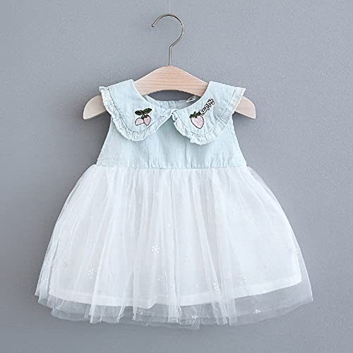 YWLINK Vestido A Juego De Color Para NiñAs Estampado De AlgodóN De Manga Corta Vestido Falso De Dos Piezas Para NiñOs Vestido De Princesa A Rayas Lindo Vestido Regalo Del DíA De Miembro