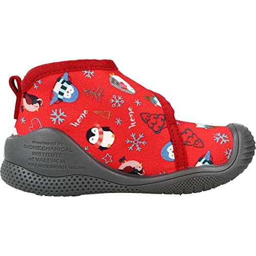 Zapatilla de estar por casa para bebé de invierno Biomecanics rojo estampado 211165C, talla 21 EU